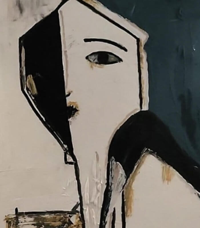 Quietude Dyptique - signé par l'artiste Oudrhiri S.H